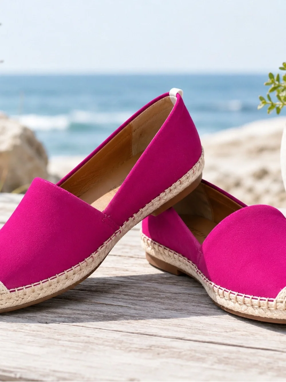 Dansko Fuschia Lesley Nubuck Leather Jute Trim Slip On Espadrilles NEW 5.5/6EU36